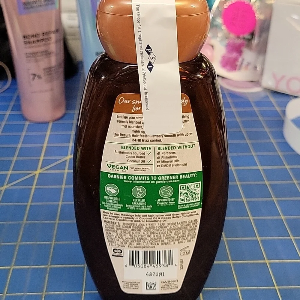 Garnier Whole Blends Coconut Oil & Cocoa Butter Smoothing Shampoo New Bottle